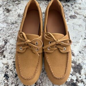 Women's Tan Suede Loafers